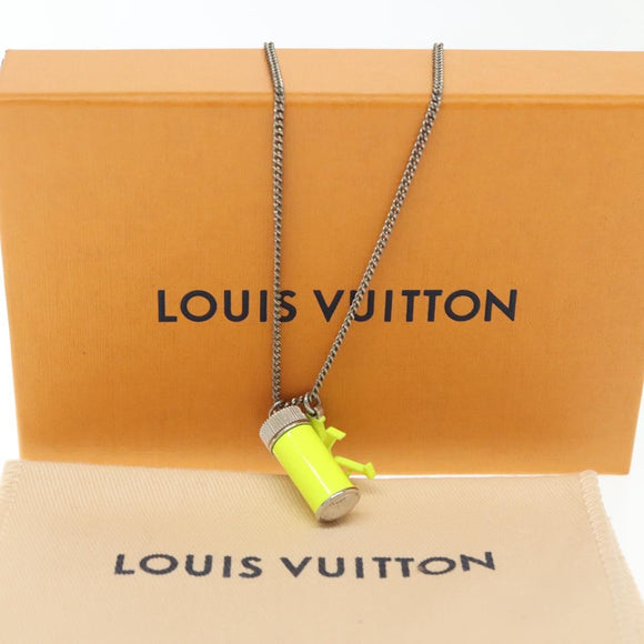LOUIS VUITTON Collier LV Fluo Necklace metal Yellow Silver MP2143 LV Auth 137309
