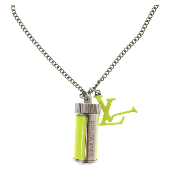 LOUIS VUITTON Collier LV Fluo Necklace metaal Geel Zilver MP2143 LV Auth 137309
