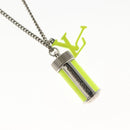 LOUIS VUITTON Collier LV Fluo Necklace metaal Geel Zilver MP2143 LV Auth 137309-3