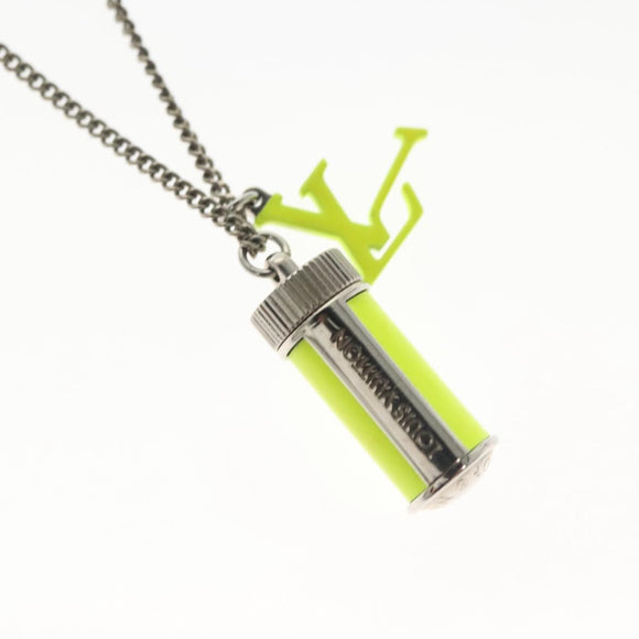 LOUIS VUITTON Collier LV Fluo Necklace metaal Geel Zilver MP2143 LV Auth 137309