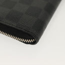 LOUIS VUITTON Damier Graphite Zippy Coin Purse N63076 LV Auth 137313-15