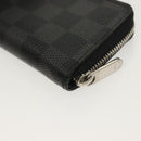 LOUIS VUITTON Damier Graphite Zippy Coin Purse N63076 LV Auth 137313-16