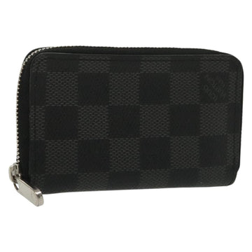 LOUIS VUITTON Damier Graphite Zippy Coin Purse N63076 LV Auth 137313