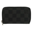 LOUIS VUITTON Damier Graphite Zippy Coin Purse N63076 LV Auth 137313-13