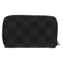 LOUIS VUITTON Damier Graphite Zippy Coin Purse N63076 LV Auth 137313-2
