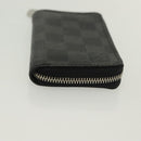 LOUIS VUITTON Damier Graphite Zippy Coin Purse N63076 LV Auth 137313-3