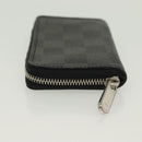 LOUIS VUITTON Damier Graphite Zippy Coin Purse N63076 LV Auth 137313-4