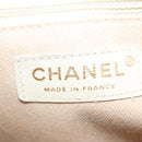 CHANEL Camelia Shoulder Bag Leather Beige Gold CC Auth 137317-14