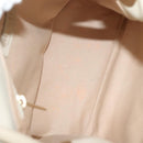 CHANEL Camelia Shoulder Bag Leather Beige Gold CC Auth 137317-15