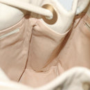 CHANEL Camelia Shoulder Bag Leather Beige Gold CC Auth 137317-16