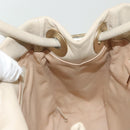 CHANEL Camelia Shoulder Bag Leather Beige Gold CC Auth 137317-17