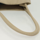 CHANEL Camelia Shoulder Bag Leather Beige Gold CC Auth 137317-7