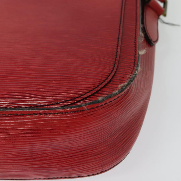 LOUIS VUITTON Epi Saint Cloud GM Shoulder Bag Red M52197 LV Auth 137330