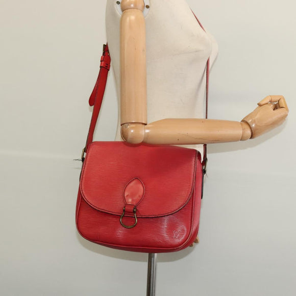 LOUIS VUITTON Epi Saint Cloud GM Shoulder Bag Red M52197 LV Auth 137330