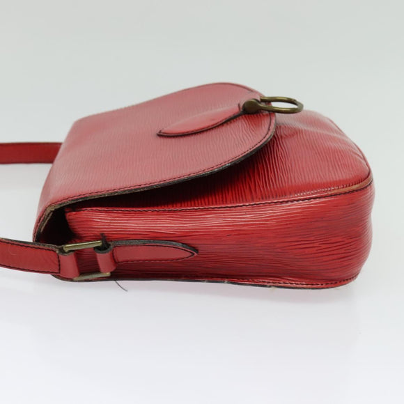 LOUIS VUITTON Epi Saint Cloud GM Shoulder Bag Red M52197 LV Auth 137330