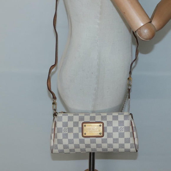 LOUIS VUITTON Damier Azur Eva Shoulder Bag 2way N55214 LV Auth 137332