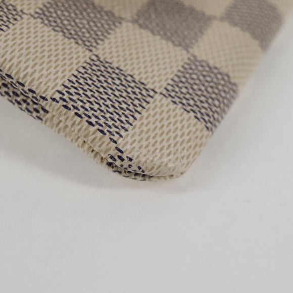 LOUIS VUITTON Damier Azur Pochette Cles Coin Purse N62659 LV Auth 137333V