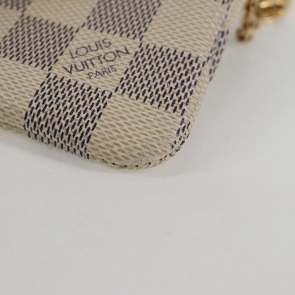 LOUIS VUITTON Damier Azur Pochette Cles Coin Purse N62659 LV Auth 137333V