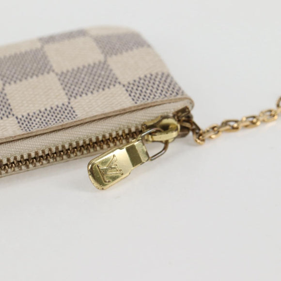 LOUIS VUITTON Damier Azur Pochette Cles Coin Purse N62659 LV Auth 137333V