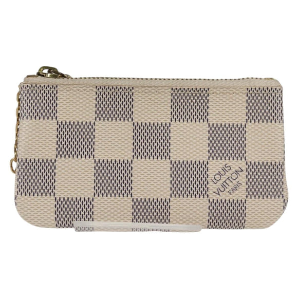 LOUIS VUITTON Damier Azur Pochette Cles Coin Purse N62659 LV Auth 137333V