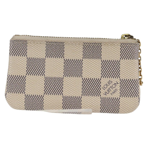 LOUIS VUITTON Damier Azur Pochette Cles Coin Purse N62659 LV Auth 137333V
