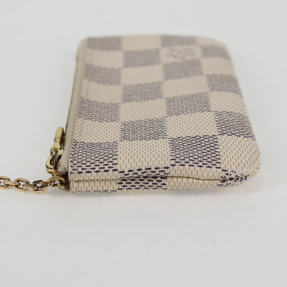 LOUIS VUITTON Damier Azur Pochette Cles Coin Purse N62659 LV Auth 137333V