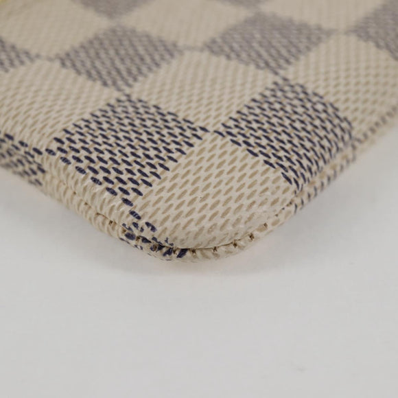 LOUIS VUITTON Damier Azur Pochette Cles Coin Purse N62659 LV Auth 137333V