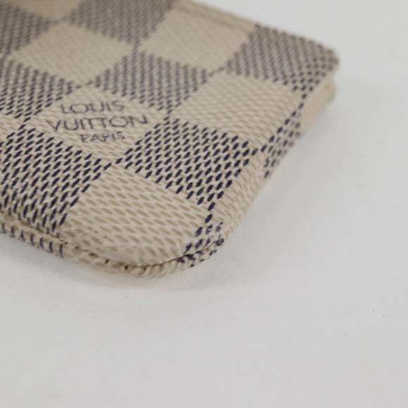 LOUIS VUITTON Damier Azur Pochette Cles Coin Purse N62659 LV Auth 137333V