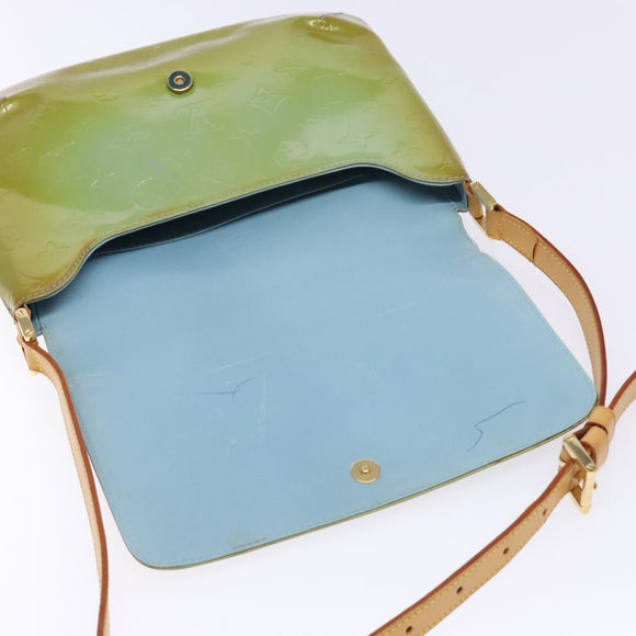LOUIS VUITTON Monogram Vernis Thompson Street Bag Baby Blue M91009 Auth 137334