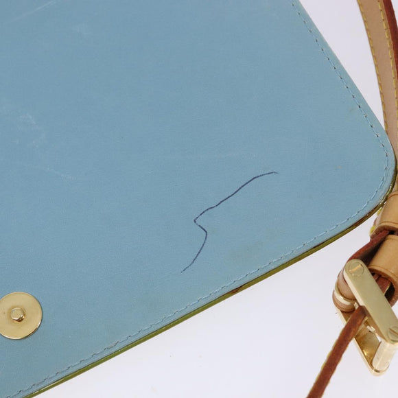 LOUIS VUITTON Monogram Vernis Thompson Street Bag Baby Blue M91009 Auth 137334
