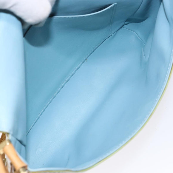 LOUIS VUITTON Monogram Vernis Thompson Street Bag Baby Blue M91009 Auth 137334