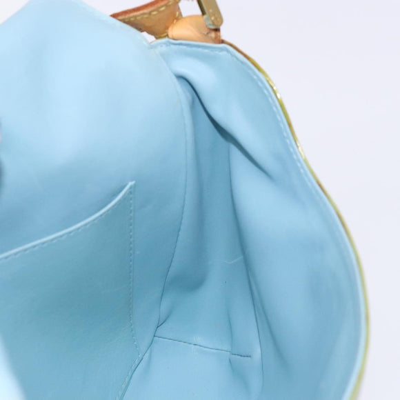 LOUIS VUITTON Monogram Vernis Thompson Street Bag Baby Blue M91009 Auth 137334