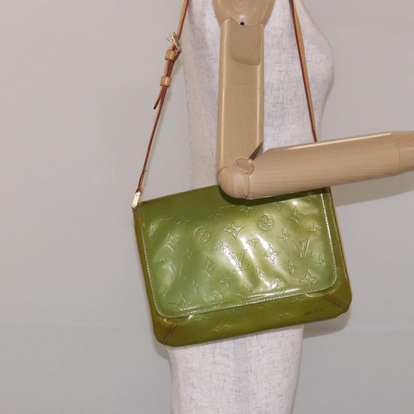 LOUIS VUITTON Monogram Vernis Thompson Street Bag Baby Blue M91009 Auth 137334