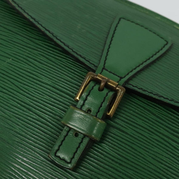 LOUIS VUITTON Epi Jeune Fille MM Shoulder Bag Green M52154 LV Auth 137335