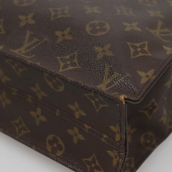 LOUIS VUITTON Monogram Sac Plat Hand Bag M51140 LV Auth 137345