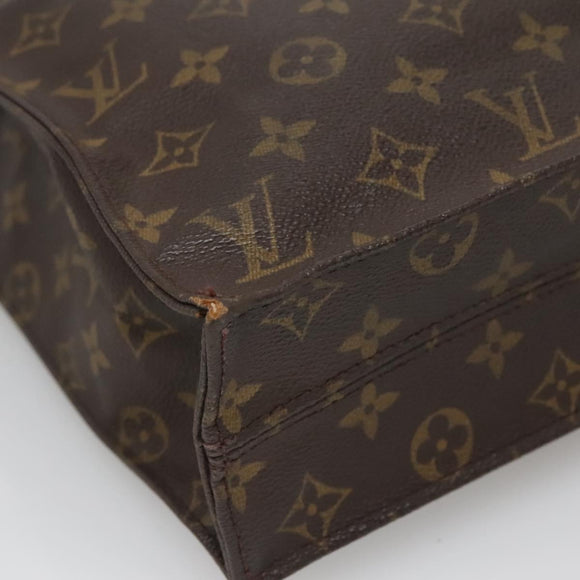 LOUIS VUITTON Monogram Sac Plat Hand Bag M51140 LV Auth 137345