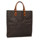 LOUIS VUITTON Monogram Sac Plat Hand Bag M51140 LV Auth 137345-1