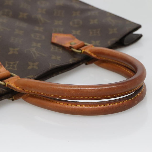 LOUIS VUITTON Monogram Sac Plat Hand Bag M51140 LV Auth 137345