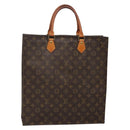 LOUIS VUITTON Monogram Sac Plat Hand Bag M51140 LV Auth 137346-1