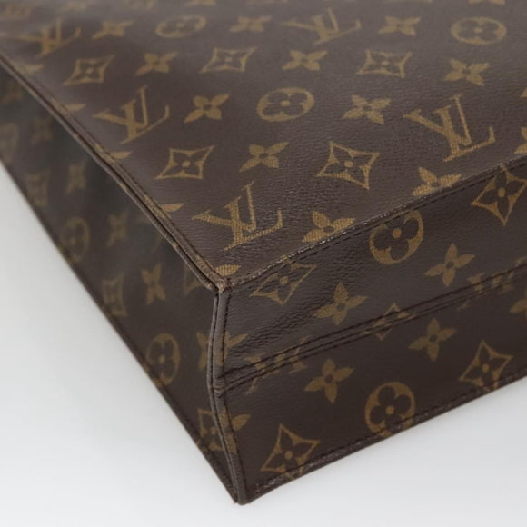 LOUIS VUITTON Monogram Sac Plat Hand Bag M51140 LV Auth 137346