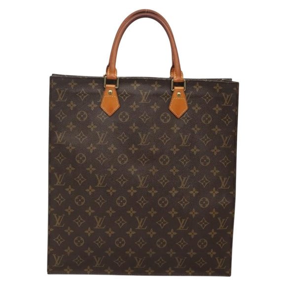 LOUIS VUITTON Monogram Sac Plat Hand Bag M51140 LV Auth 137346