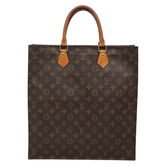 LOUIS VUITTON Monogram Sac Plat Hand Bag M51140 LV Auth 137346