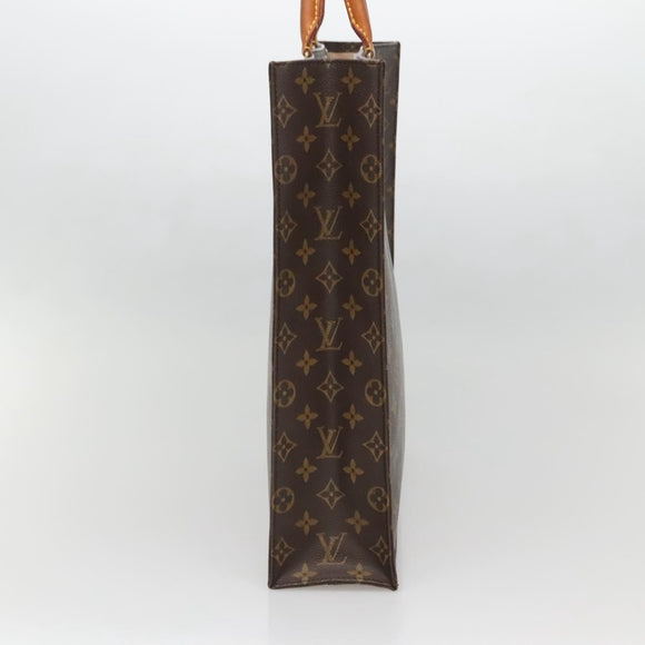 LOUIS VUITTON Monogram Sac Plat Hand Bag M51140 LV Auth 137346