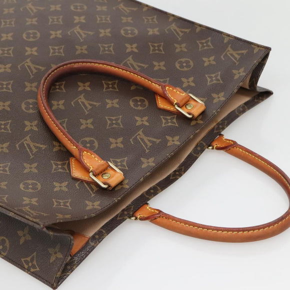 LOUIS VUITTON Monogram Sac Plat Hand Bag M51140 LV Auth 137346