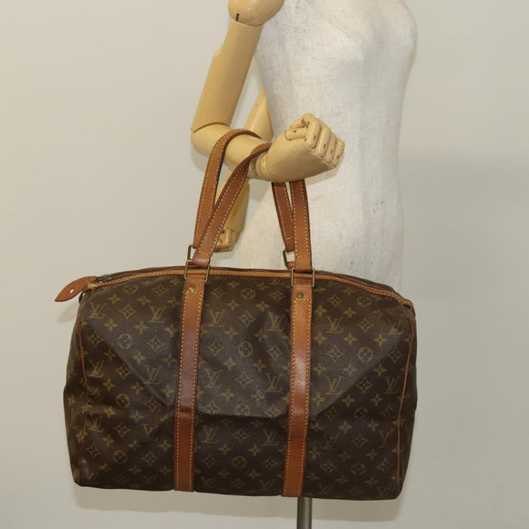 LOUIS VUITTON Monogram Sac Spool 45 Boston Bag Vintage M41624 LV Auth 137347