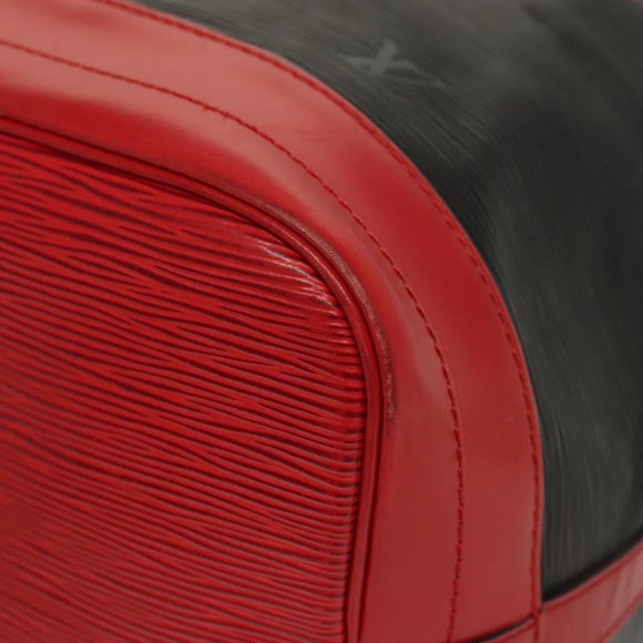 LOUIS VUITTON Epi Noe Shoulder Bag Bicolor Black Red M44017 LV Auth 137354
