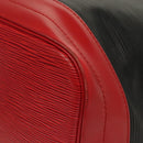 LOUIS VUITTON Epi Noe Shoulder Bag Bicolor Black Red M44017 LV Auth 137354-16