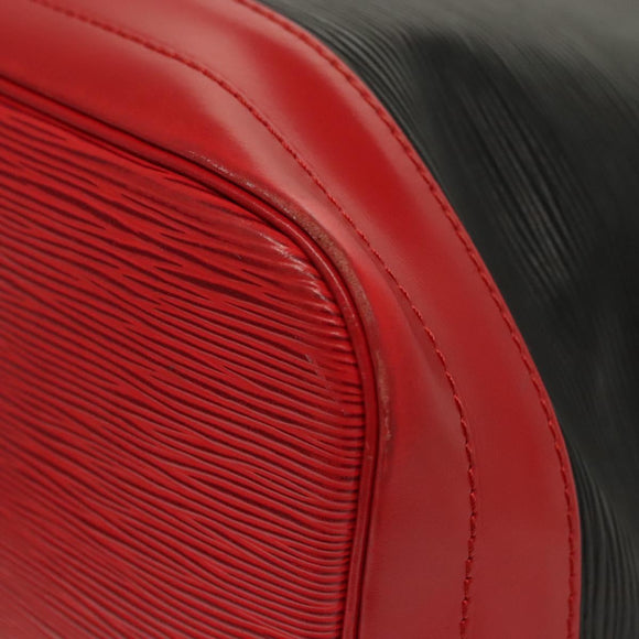 LOUIS VUITTON Epi Noe Shoulder Bag Bicolor Black Red M44017 LV Auth 137354