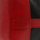 LOUIS VUITTON Epi Noe Shoulder Bag Bicolor Black Red M44017 LV Auth 137354-17