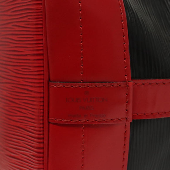 LOUIS VUITTON Epi Noe Shoulder Bag Bicolor Black Red M44017 LV Auth 137354
